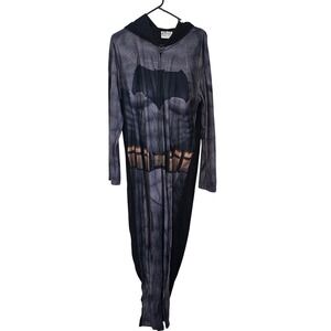 Batman v Superman Dawn of Justice Mens Large Hooded Union Suit Pajamas DC Comics